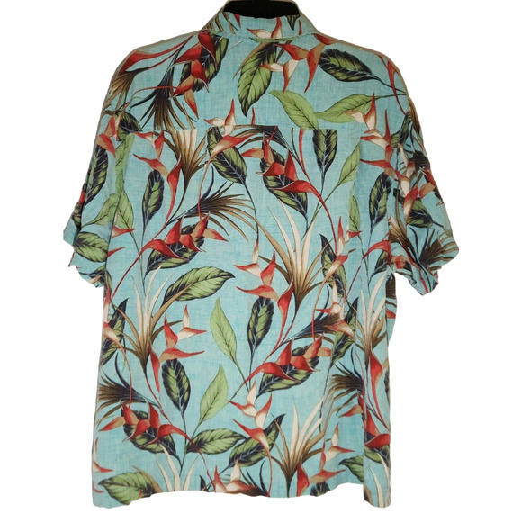 Paradise Collection Silk Tropical Hawaiian Men's Shirt XXL 2XL Button Festive - Picture 3 of 3